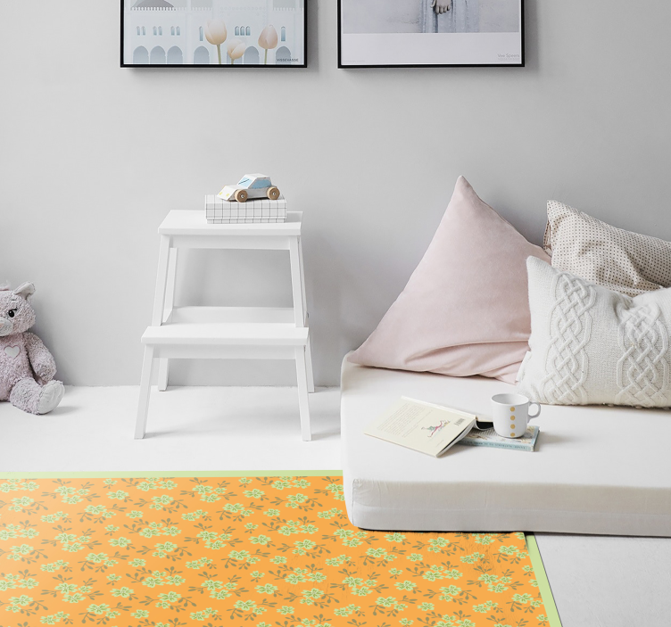 花と植物の壁画 花柄の表面 - TENSTICKERS