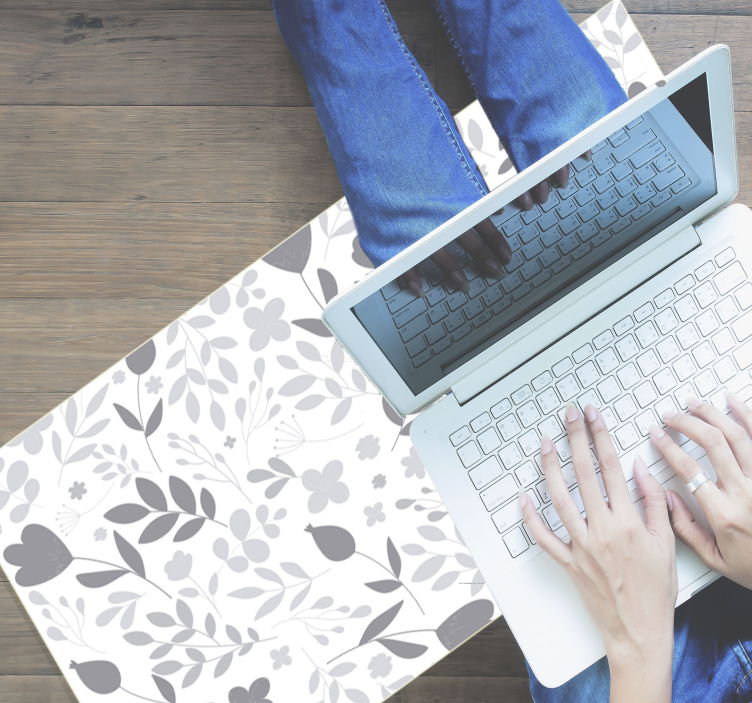 花と植物の壁画 花のシルエット - TENSTICKERS