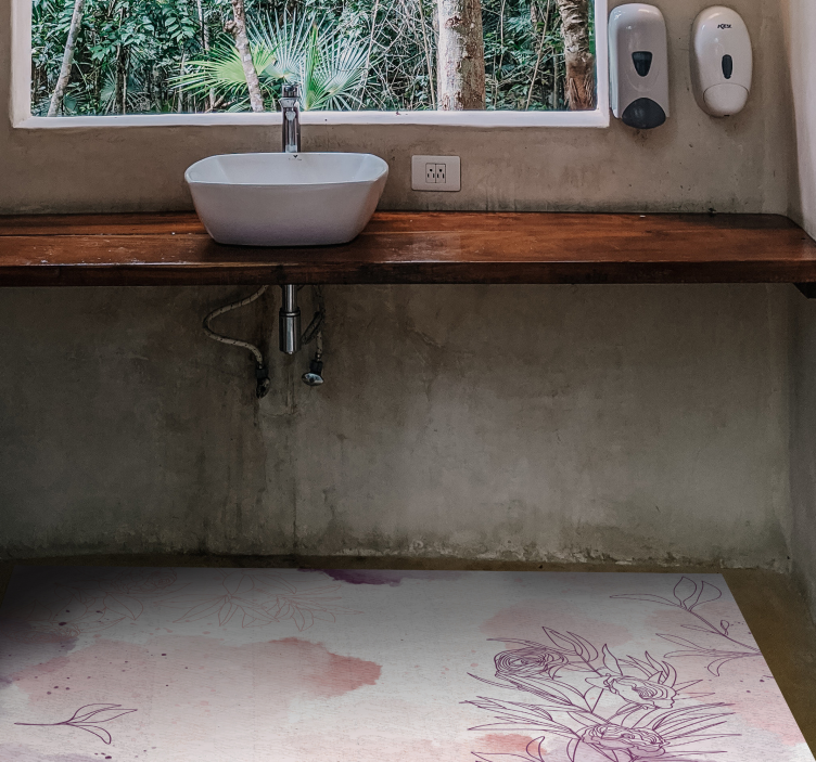 花と植物の壁画やさしい花のアクセント - TENSTICKERS