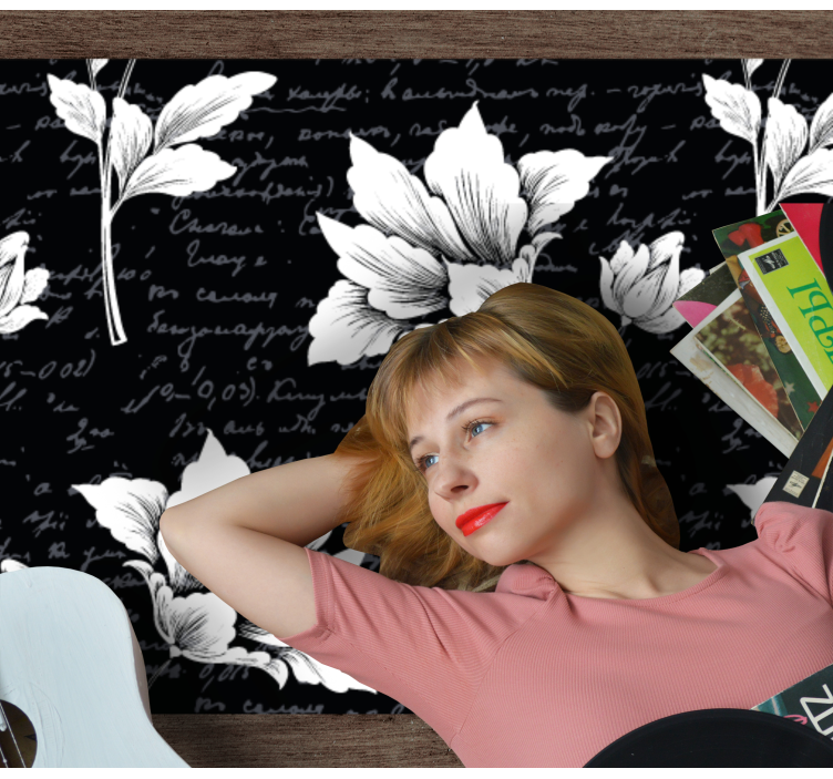 花と植物の壁画優雅な植物の要素 - TENSTICKERS