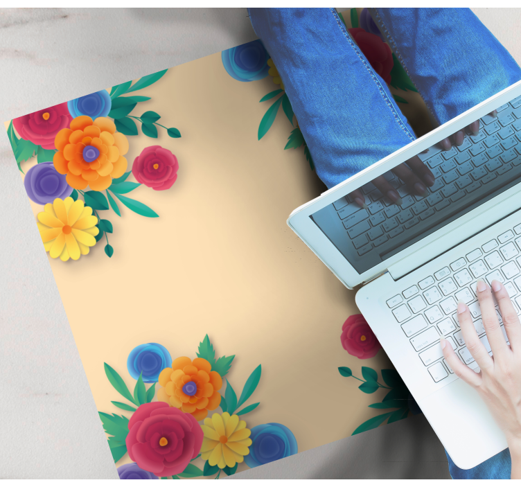 花と植物の壁画生き生きとした花々 - TENSTICKERS