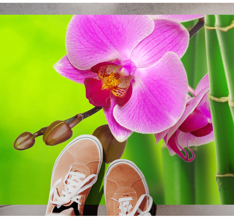 花と植物の壁画オーキッドブロッサムデライト - TENSTICKERS