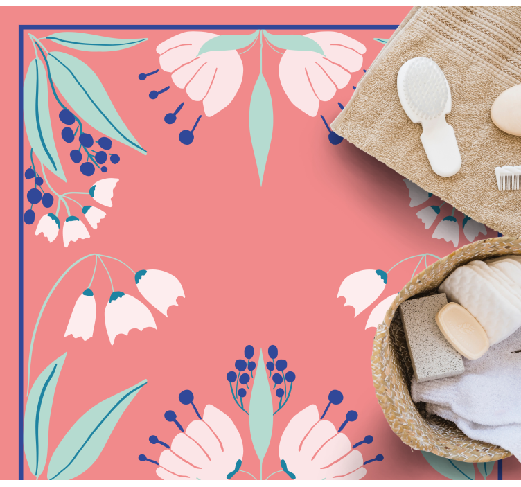 花と植物の壁画パターンパレット - TENSTICKERS