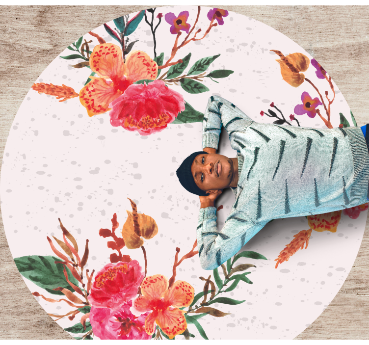 花と植物の壁画　シャクヤクとラン - TENSTICKERS