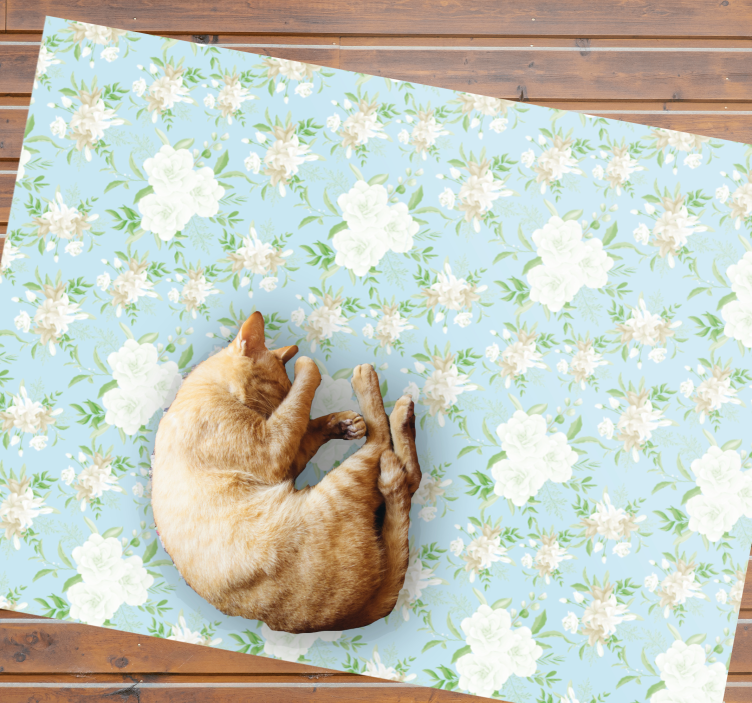 花と植物の壁画 穏やかな花の優雅さ - TENSTICKERS