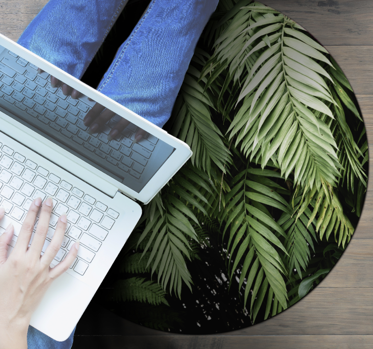 花と植物の壁画 熱帯植物の輪 - TENSTICKERS