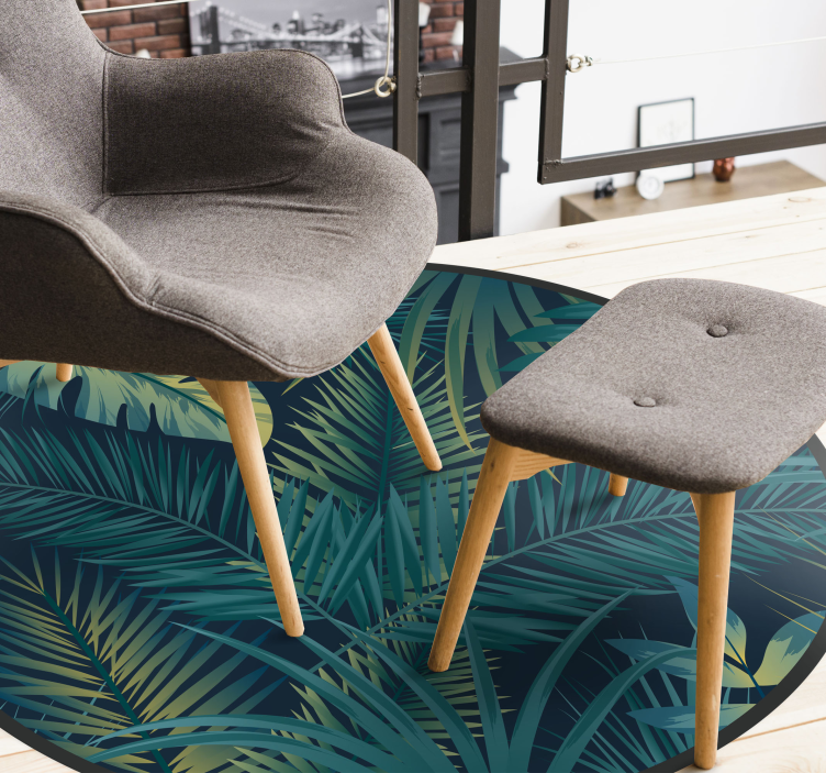 花と植物の壁画 熱帯植物のアンサンブル - TENSTICKERS