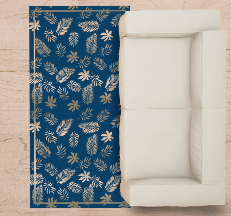 花と植物の壁画 熱帯の葉模様 - TENSTICKERS