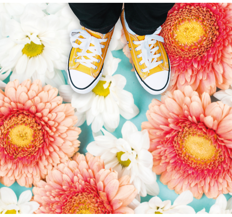 花と植物の壁画鮮やかな花々 - TENSTICKERS