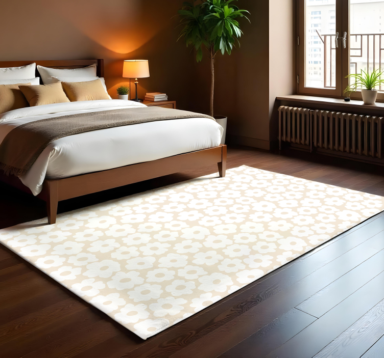 花と植物の壁画ホワイトポピー - TENSTICKERS