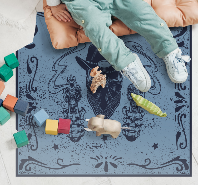 ゲーム ビニールマット カウボーイ決闘のイメージ - TENSTICKERS