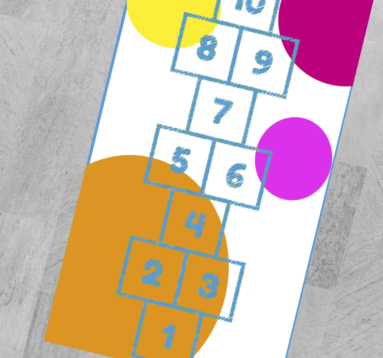 ゲーム ビニールマット 石けり遊びのグラフィック - TENSTICKERS