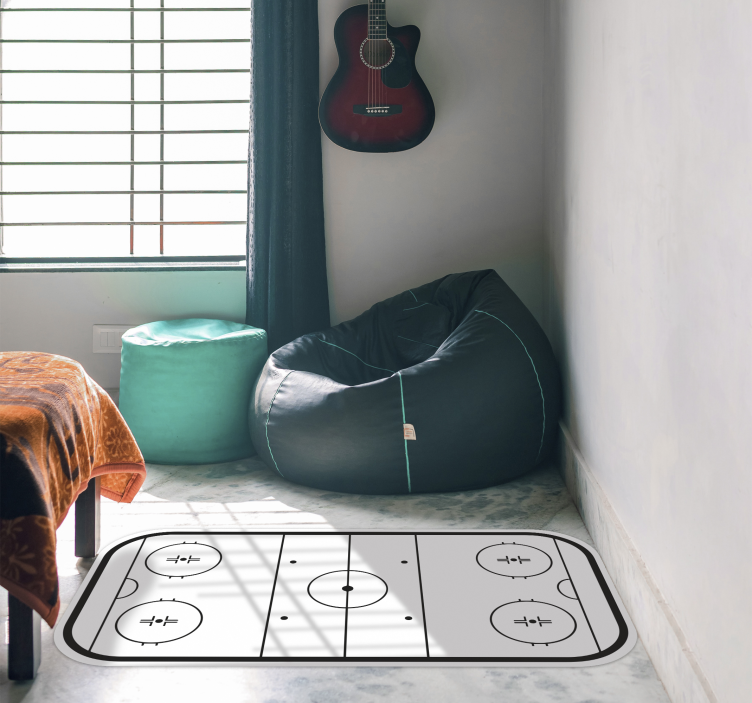 ゲーム ビニールマットアイスホッケーリンク - TENSTICKERS