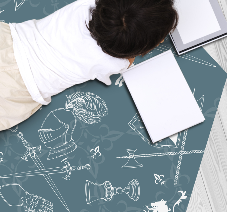 ゲーム ビニールマット 中世の騎士道 - TENSTICKERS