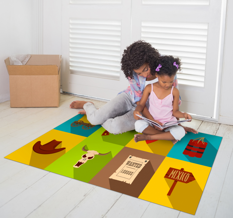 ゲーム ビニールマット 西部の冒険 - TENSTICKERS