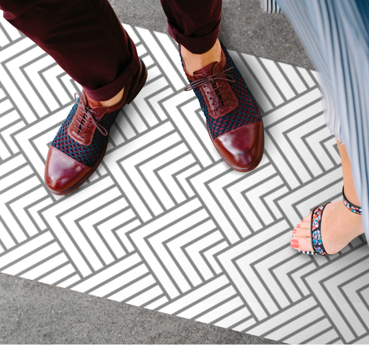 幾何学的な ビニールマット 幾何学的迷路 - TENSTICKERS