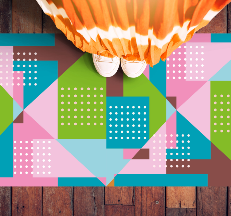 幾何学的な ビニールマット 幾何学的形状の融合 - TENSTICKERS