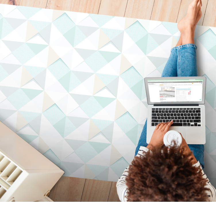 幾何学的な ビニールマット 幾何学模様のオーバーレイ - TENSTICKERS