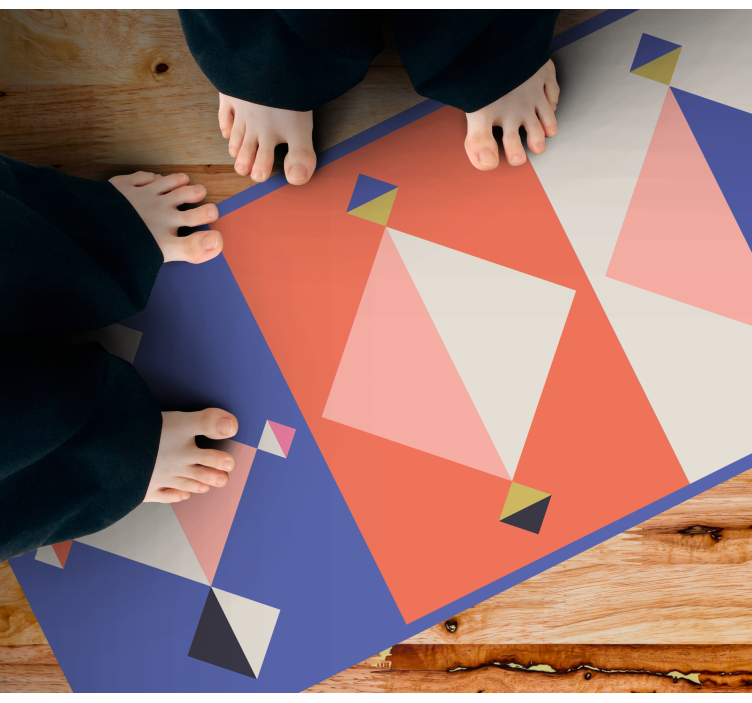 幾何学的なビニールマット抽象的な現代的形状 - TENSTICKERS