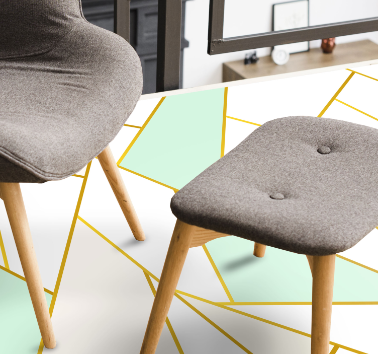 幾何学的な ビニールマット 角張ったパステルモザイク - TENSTICKERS