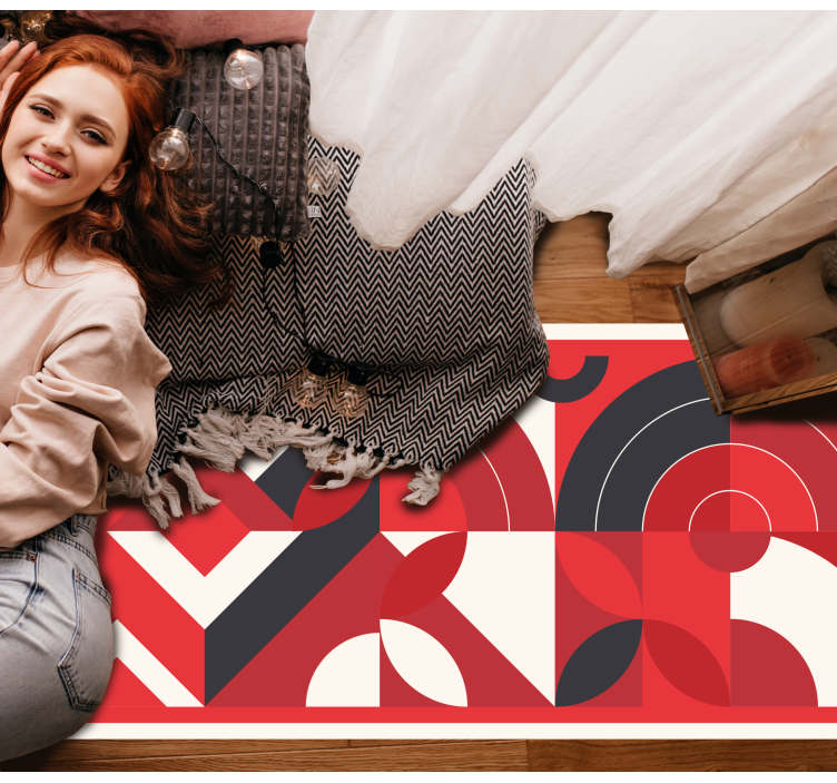 幾何学的なビニールマット 大胆な抽象形状 - TENSTICKERS