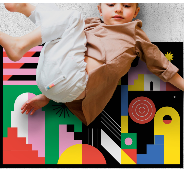 幾何学的なビニールマット 大胆な現代的形状 - TENSTICKERS