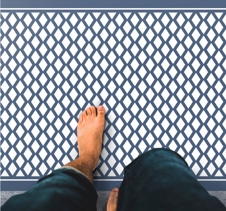 幾何学的なビニールマットおしゃれなダイヤモンド柄 - TENSTICKERS