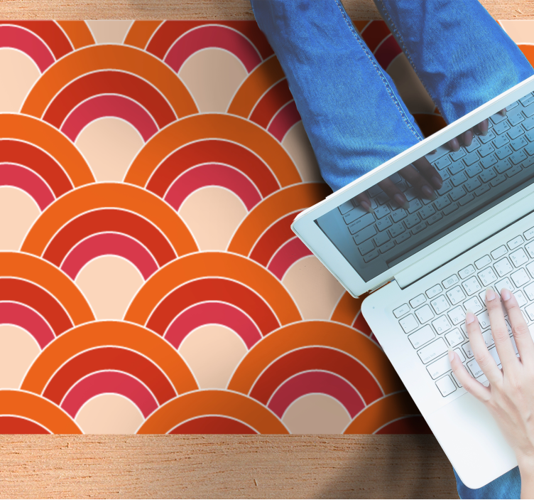 幾何学的な ビニールマット カラフルなアーチ模様 - TENSTICKERS