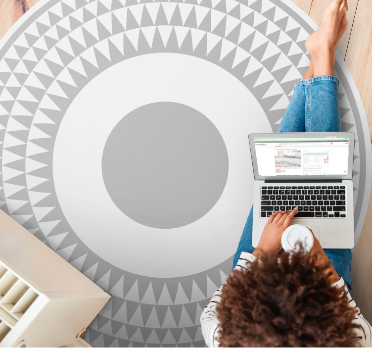 幾何学的な ビニールマット 同心円パターン - TENSTICKERS