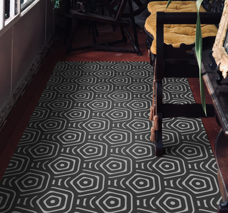 幾何学的な ビニールマット 同心ダイヤモンド - TENSTICKERS