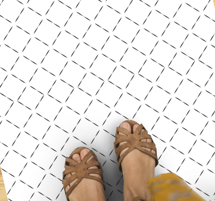 幾何学的なビニールマット連続線模様 - TENSTICKERS