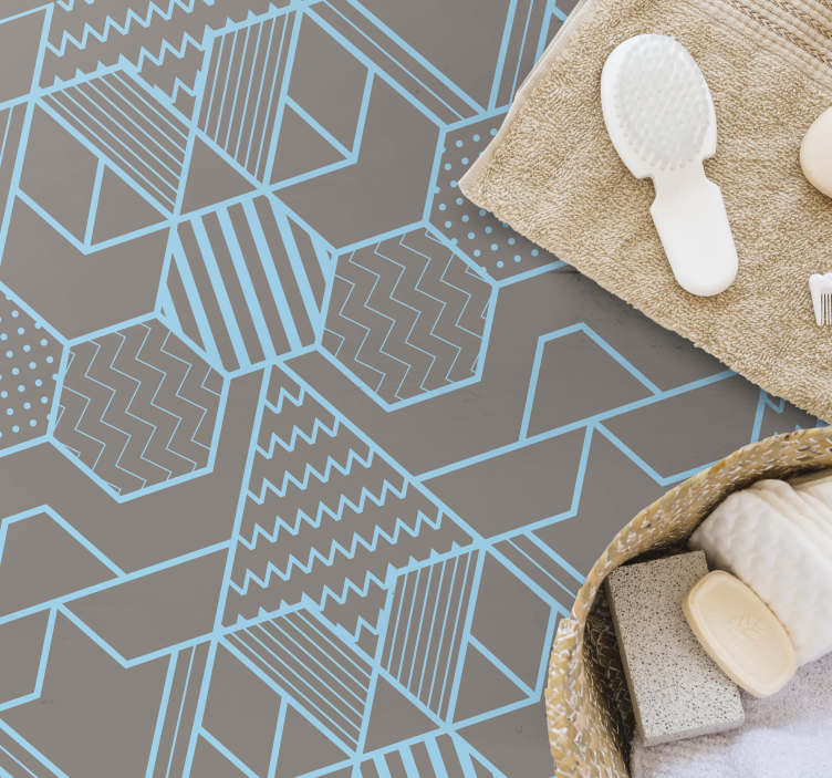 幾何学的な ビニールマット 幾何学的抽象的形状 - TENSTICKERS