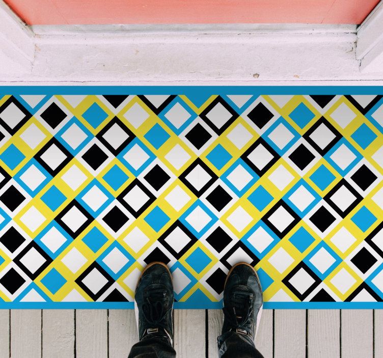 幾何学的な ビニールマット 幾何学的なアーガイル模様 - TENSTICKERS