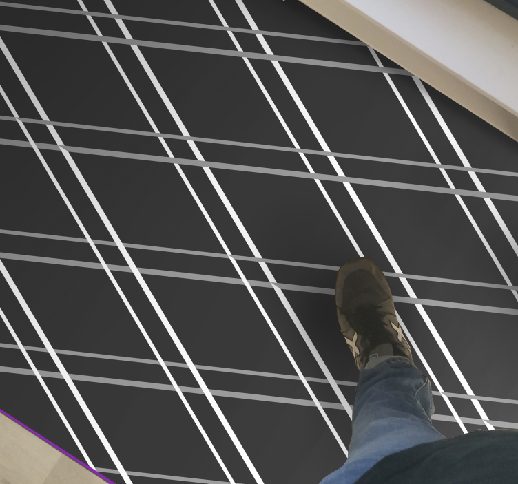 幾何学的な ビニールマット 幾何学的な線模様 - TENSTICKERS