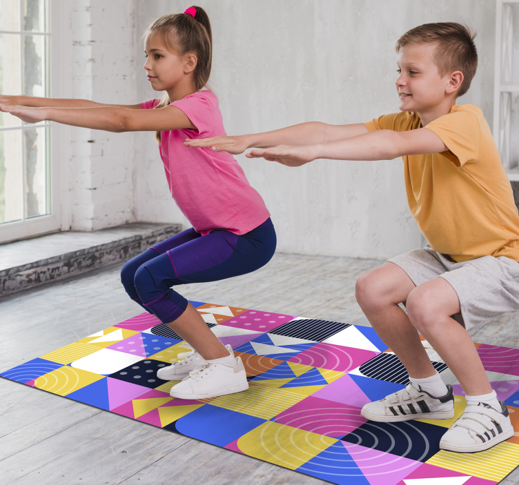 幾何学的な ビニールマット 幾何学模様遊び - TENSTICKERS