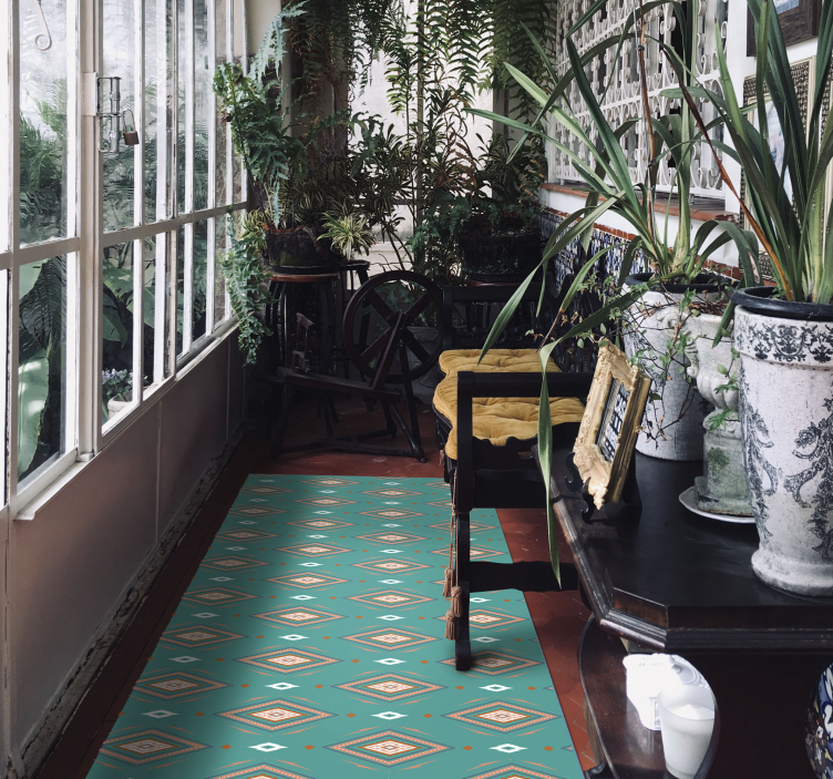 幾何学的な ビニールマット 幾何学模様のランナー - TENSTICKERS