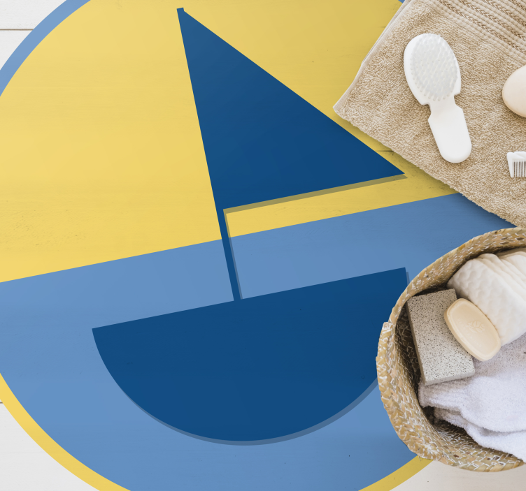 幾何学的な ビニールマット 幾何学的な帆船のモチーフ - TENSTICKERS