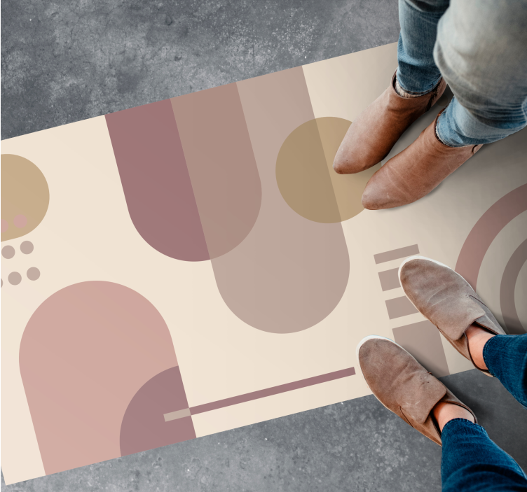 幾何学的な ビニールマット 幾何学的形状の調和 - TENSTICKERS