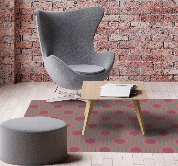 幾何学的なビニールマット ハニカム構造 - TENSTICKERS