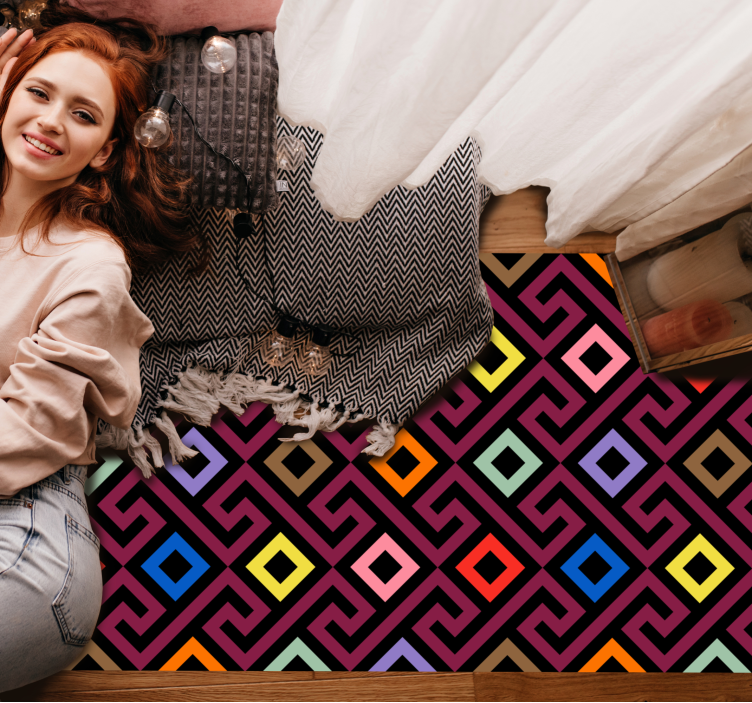 幾何学的なビニールマット活き活きスタイル - TENSTICKERS