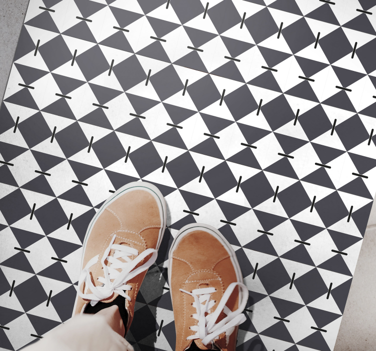 幾何学的なビニールマット モダンダイヤモンドパターン - TENSTICKERS