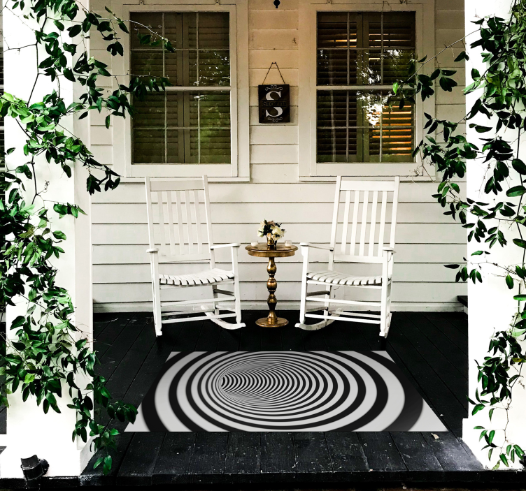 幾何学的な ビニールマット 錯覚渦巻き - TENSTICKERS