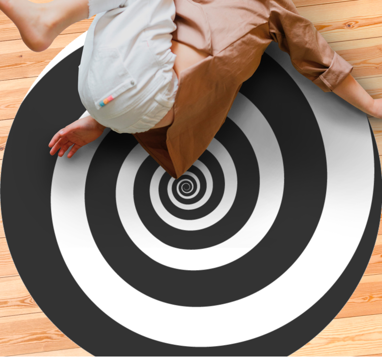 幾何学的なビニールマット スパイラルパターン - TENSTICKERS