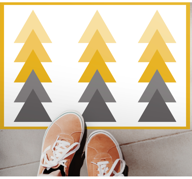 幾何学的なビニールマット三角形の色の滝 - TENSTICKERS