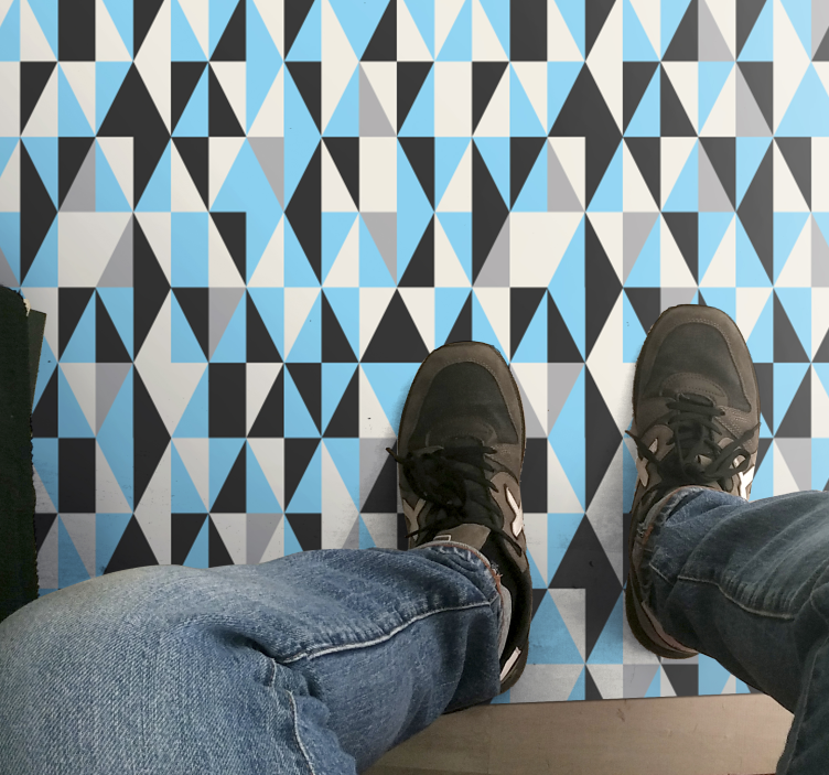 幾何学的なビニールマット三角模様 - TENSTICKERS