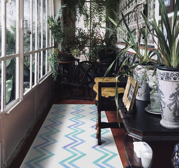 幾何学的な ビニールマット ジグザグ模様のハーモニー - TENSTICKERS