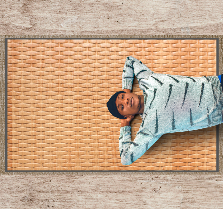 ホール ビニールマット 籐編みデザイン - TENSTICKERS