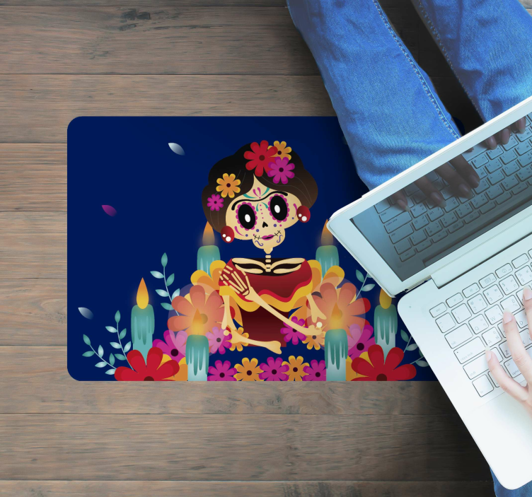 ハロウイン壁画 お祝いの骸骨 - TENSTICKERS