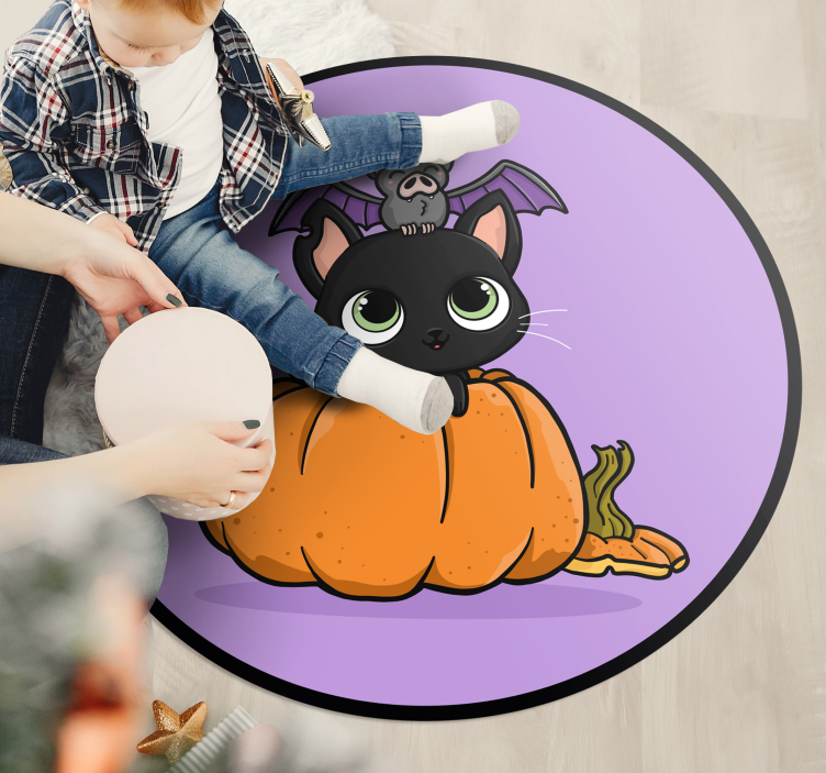 ハロウイン壁画 ハロウィン コウモリ 猫 - TENSTICKERS