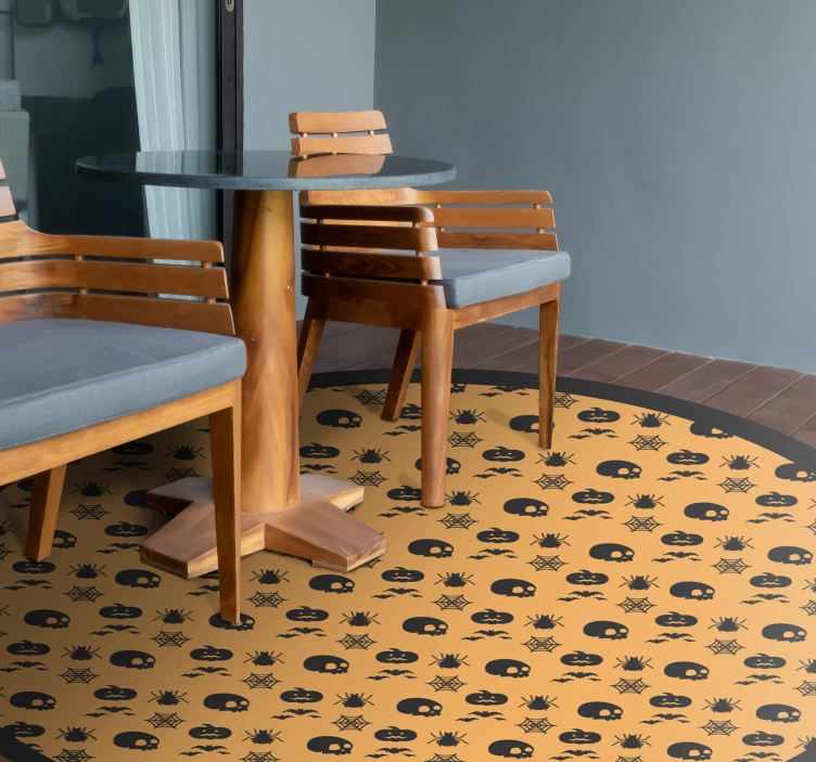 ハロウイン壁画 不気味な円形模様 - TENSTICKERS